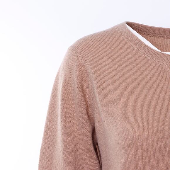 Authentic CHANEL Cashmere Knit Sweater Jumper Pullover Brown 38 - Picture 5 of 10